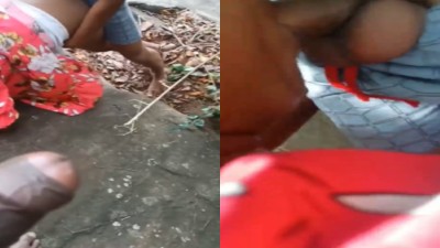 Gramathu local aunty outdoor threesome fucking MMS
